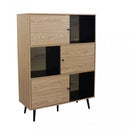 Mobile Elwood 100x39,5x135 h cm in Truciolare bilaminato Naturale