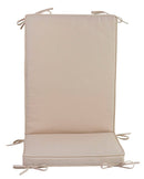 Cuscino con Schienale per Sedie da Giardino 93x41cm Bauer Box Ecrù