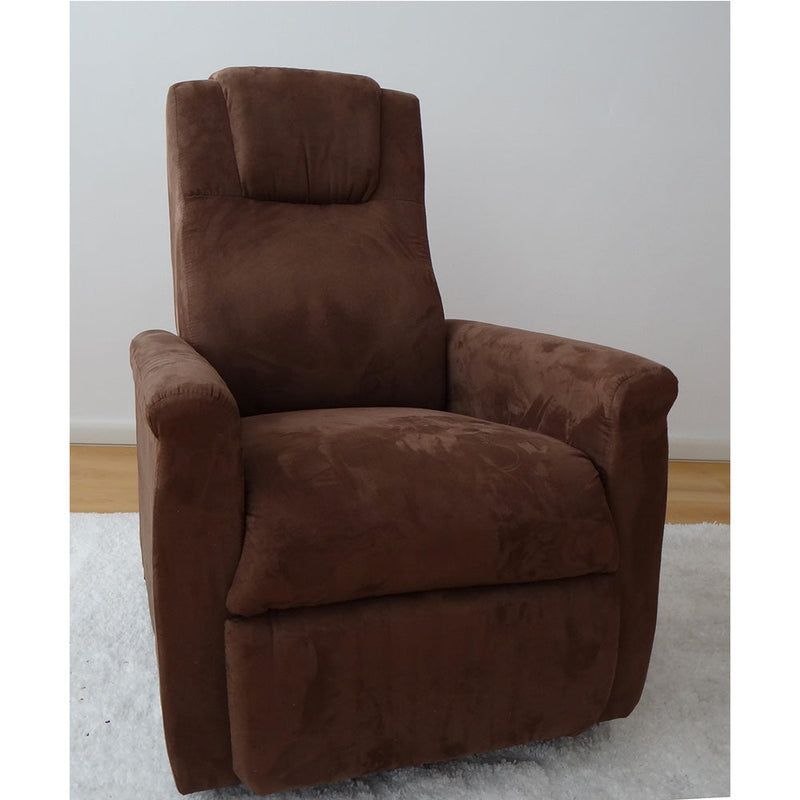 Poltrona Relax Elettrica Kalika con Alzapersona Lift 1 Motore in Microfibra Marrone Scuro