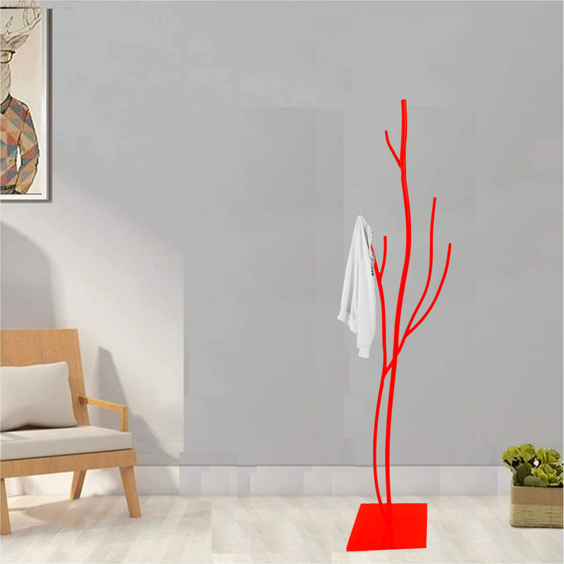 Appendiabiti da Terra 33x33x178 cm in Ferro Battuto Vasconi Castagno Rosso