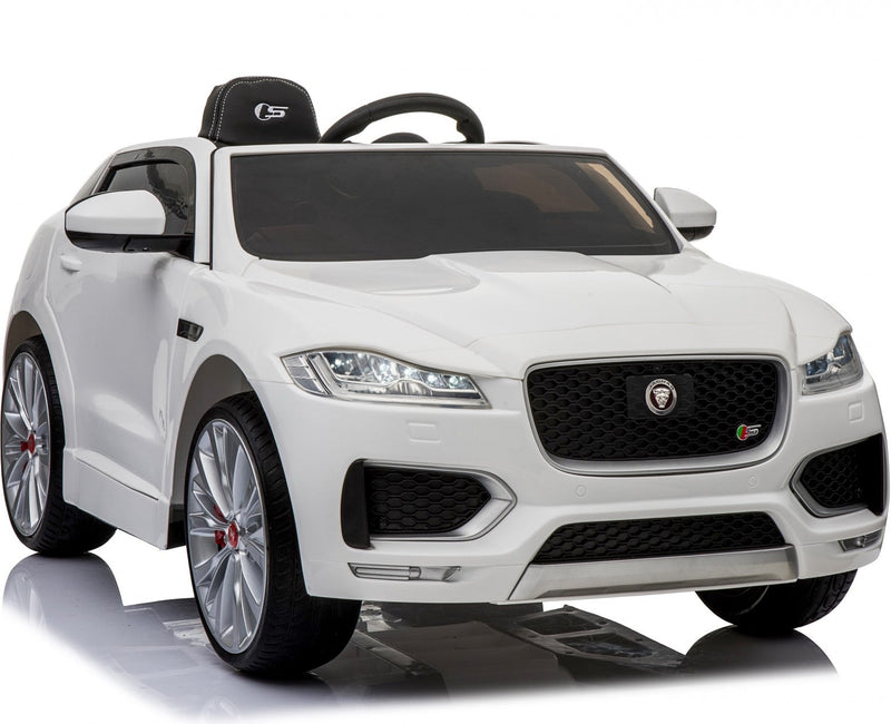 Macchina Elettrica per Bambini 12V con Licenza Jaguar F-Pace Bianca