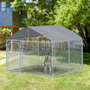 Recinto per Animali Domestici Cani Cuccioli 230x230x172 cm in Rete Zincata 