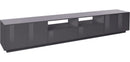 Mobile TV 4 Ante 2 Cassetti 260x41,4x46 cm Bloom Grigio Antracite Laccato Lucido