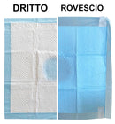 Set 80 Tappetini Assorbenti Profumo Limone 60x60 cm in Poliestere Bianco/Azzurro