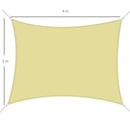 Tenda a Vela Ombreggiante Rettangolare 3x4m in Poliestere Sabbia