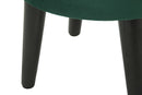Sgabello Paris Verde Ø35x40,5 cm Legno Spugna e Velluto Sintetico Verde e Oro e Nero