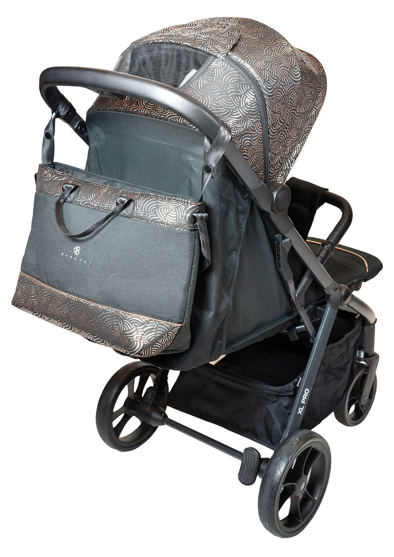 Passeggino Pieghevole Chiusura Automatica Ultra Compatto per Bambini Barotti XL Pro Nero