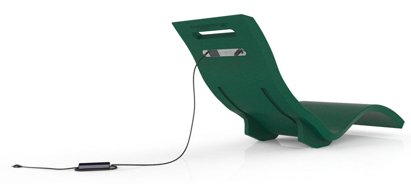 Lettino Chaise Longue Riscaldata da Esterno Giardino Seduta a Terra Arkema Serendipity Hybrida Verde Scuro