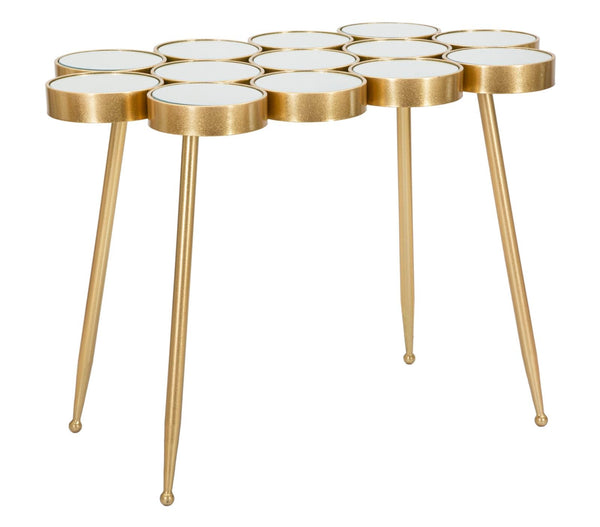 sconto Tavolino Buttle 100x70x55 cm in Ferro e MDF Oro