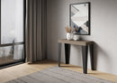 Consolle Allungabile 90-196x40x77 cm Flame Small Tortora Telaio Antracite 