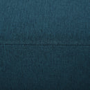 Pouf Poggiapiedi Imbottito 40x30x24 cm Rettangolare Blu Scuro  