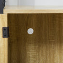 Mobile Lettiera per Gatti 82,3x51x54 cm in Legno Truciolato e Acciaio