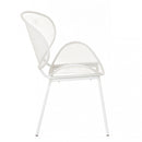 Poltrona Midway Impilabile 64x54x85 h cm in Acciaio Bianco