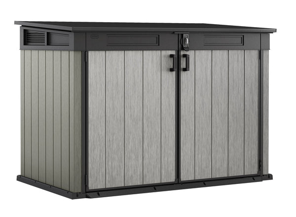 Gartengeräteschrank 190,5 x 132,5 x 109,3 cm aus Harz Keter Grande Store Grey prezzo