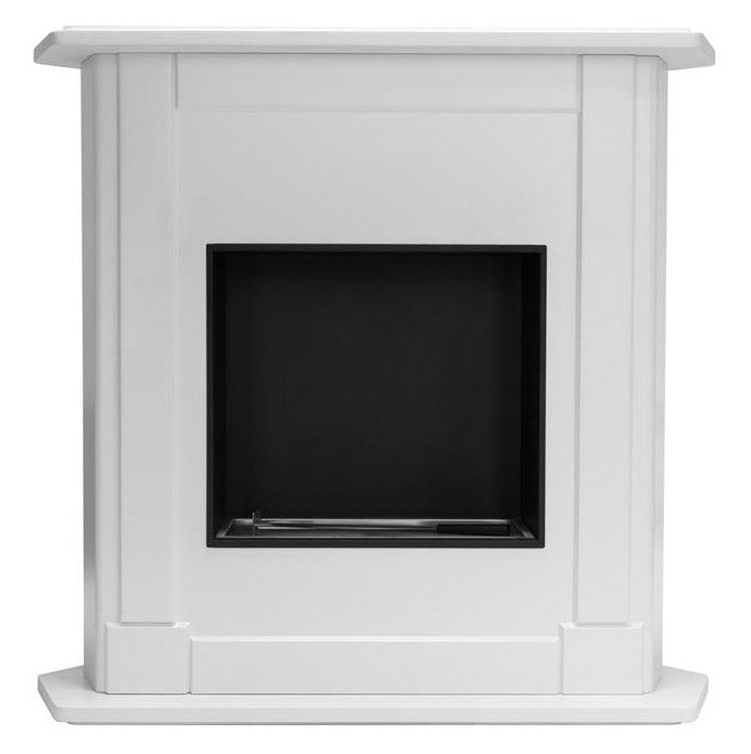 Camino a Bioetanolo Angolare da Pavimento 100x97 cm Menzi Natalie Bianco