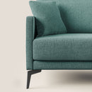 Divano 2 Posti 160x94x90 cm in Tessuto Verde Acqua