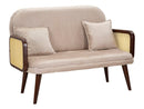 Divano 2 Posti 131x80x93 cm in Tessuto Imbottito