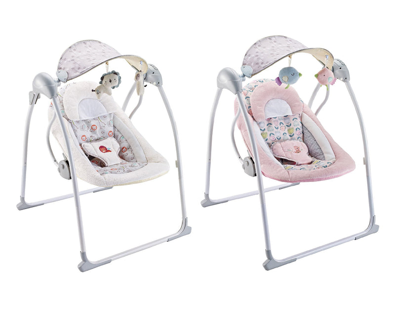 Altalena dondolo oscillante con Musica per Bambini 86x74x63 cm in Acciaio e Poliestere Baby Sweet  