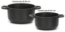 Batteria di Pentole 7 Pezzi in Alluminio Pressofuso Antiaderente Olympia Love Big
