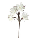 Set 2 Magnolie Composta da 4 Fiori Artificiali Altezza 95 cm Bianco