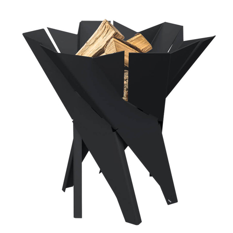 Braciere da Esterno a Legna in Acciaio 55x55x50 cm Flig Austin Basket Nero