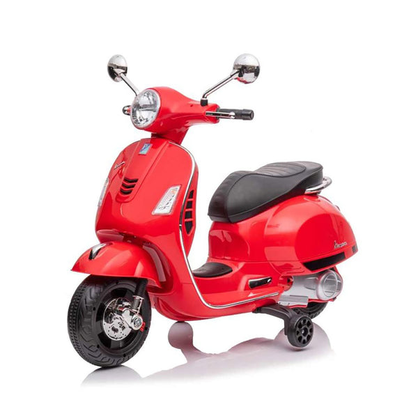 Moto Elettrica per Bambini Licenza Piaggio Vespa GTS Super con Batteria 12V e Luci LED Rosso acquista