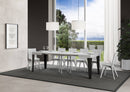 Tavolo Allungabile 90-246x90x77 cm Flame Bianco Frassino