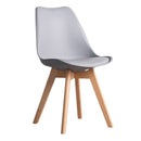 Set 4 Sedie 83x49x43 cm in Similpelle da Interno Grigio