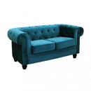 Divano 2 Posti Chesterfield 152x74x82 h cm in Velluto Blu