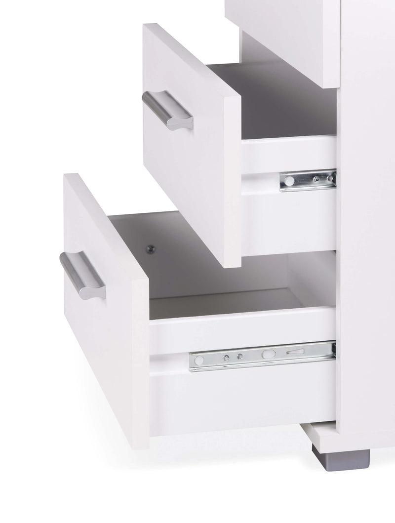 Comodino 2 Cassetti in Truciolato Fumer Frida Rovere