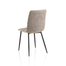 Set 4 Sedie 42,5x52,5x87,5 cm in Similpelle Marrone Chiaro