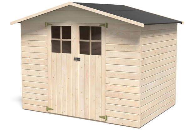 sconto Casetta Box da Giardino per Attrezzi 2,62x2,02m con Pavimento in Legno Abete 12mm Lodum