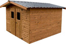 Casetta Box da Giardino 3,16x2,4 m Senza Pavimento in Legno Picea Massello 19mm Tetto in Acciaio Therma