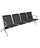 Wartezimmerbank 4 Sitze aus schwarzem Stahl