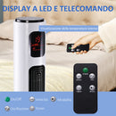 Ventilatore a Torre 45W a 3 Modalità e 3 Velocità con Timer da 12h Ø32 x 96A cm in ABS Nero e Bianco