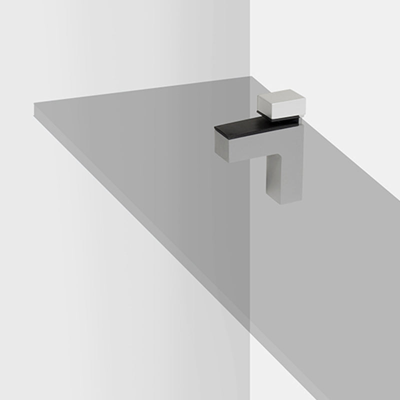 Supporto Squad 2 per Mensola in Legno o Vetro Verniciato Alluminio Tecnoplastica e Zama Emuca