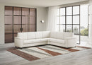 Divano Angolare 6 Posti 286x226x85 cm Marrak in Tessuto Latte