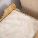 Cuccia per Gatti 50x50x50 cm 2 Piani con Cuscini in Legno Rovere