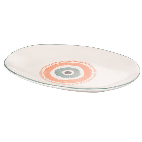 Piatto Piano Ovale 37,5x27x4 cm in Ceramica VdE Tivoli 1996 Occhio Marino acquista