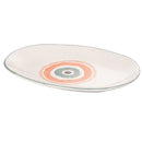Piatto Piano Ovale 37,5x27x4 cm  in Ceramica VdE Tivoli 1996 Occhio Marino
