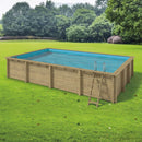Piscina Rettangolare Fuori Terra 800x500x144 cm in Legno