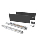 Cassetto Esterno Altezza 131 mm Profondità 500 mm in Acciaio Emuca Vertex Grigio Antracite