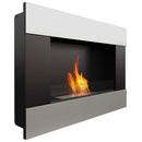 Camino a Bioetanolo da Parete 90x65,2 cm Flig Boston Satinato Con Vetro