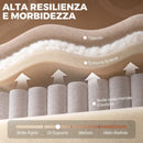 Poltrona Relax 67x157x87 cm Reclinabile Manualmente a 135° con Poggiapiedi in Tessuto Beige      