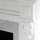 Camino a Bioetanolo da Pavimento 121x38x108 cm Truman Bianco Effetto Marmo