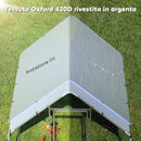 Pollaio per Galline da Esterno 200x200x200 cm con Tetto e Serrature in Acciaio Zincato Argento      