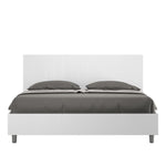 Letto Matrimoniale con Alzata Comoda Testata Dritta New Egos Bianco Frassino Varie Misure