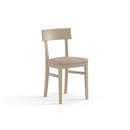 Set 2 Sedie 44x45xH82 cm in Legno Laccato Monaco Tortora