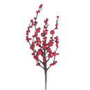 Set 24 Rami Ilex con Bacche Rosse H42 cm Rosso