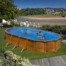 Piscina Ovale Fuori Terra 730x375xh120 cm in Acciaio e PVC Gre Pacific